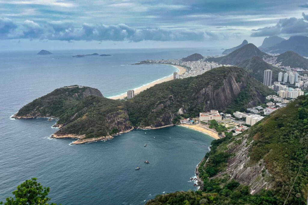 A view of Copacabana beach in Rio de Janeiro.