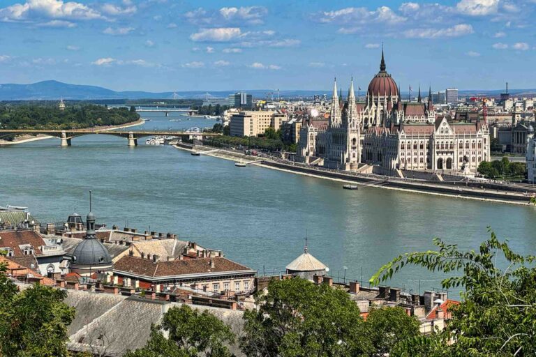 A view of the Hungarian Parliament in Budapest.