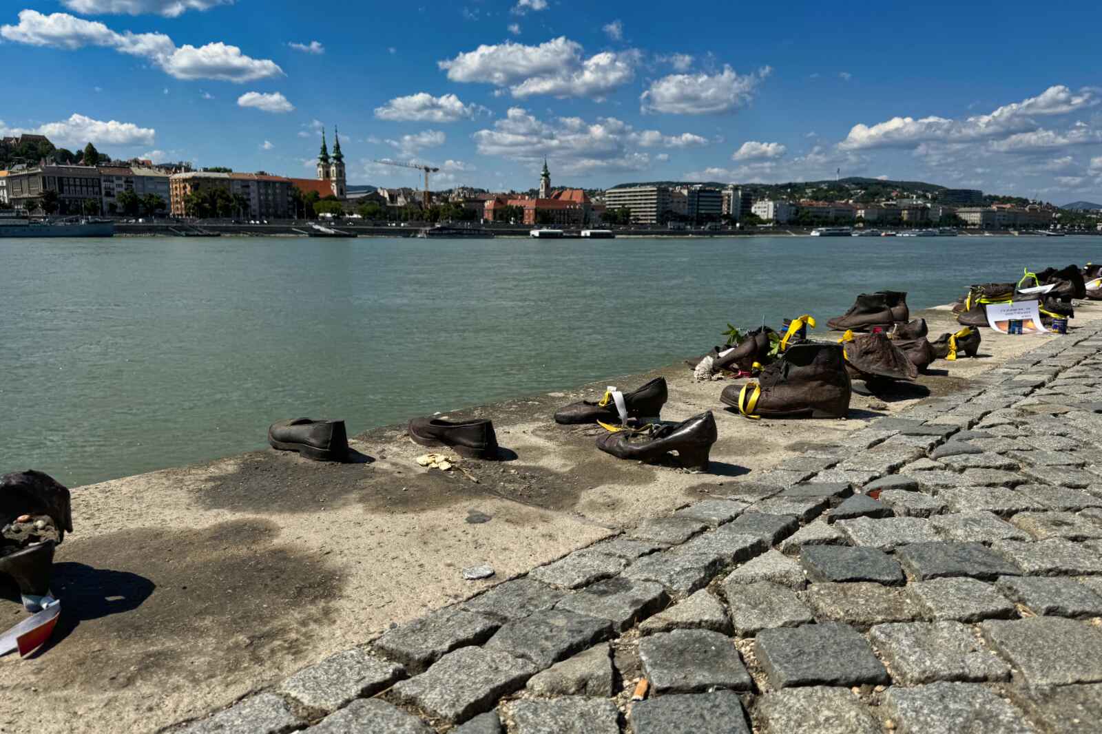 The shoes on the Danube River in Budapest, Hungary. A must-see on a 2 day itinerary.